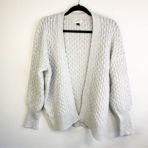 Universal Thread Gray Open Honeycomb Knit Cardigan